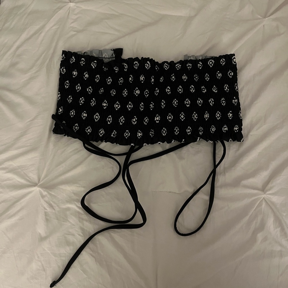 black bathing suit top